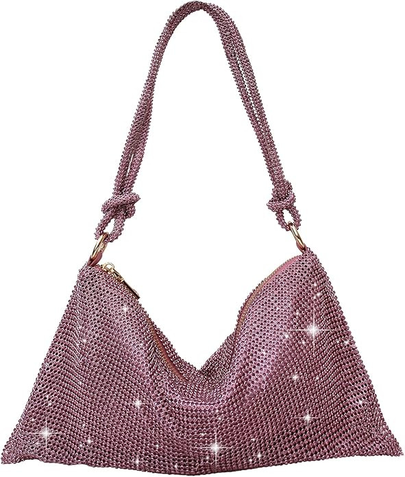 iSamzan Silver Rhinestone Purse for Women Evening Sparkly Gold Clutch Formal Bag Glitter Handbag for | Amazon (US)