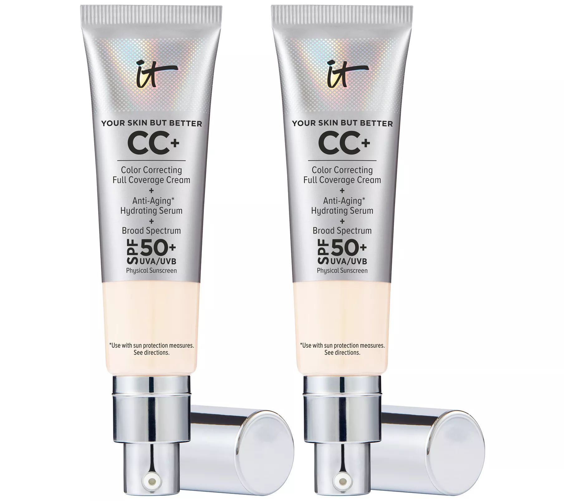 IT Cosmetics CC+ Cream SPF 50 Foundation Duo - QVC.com | QVC