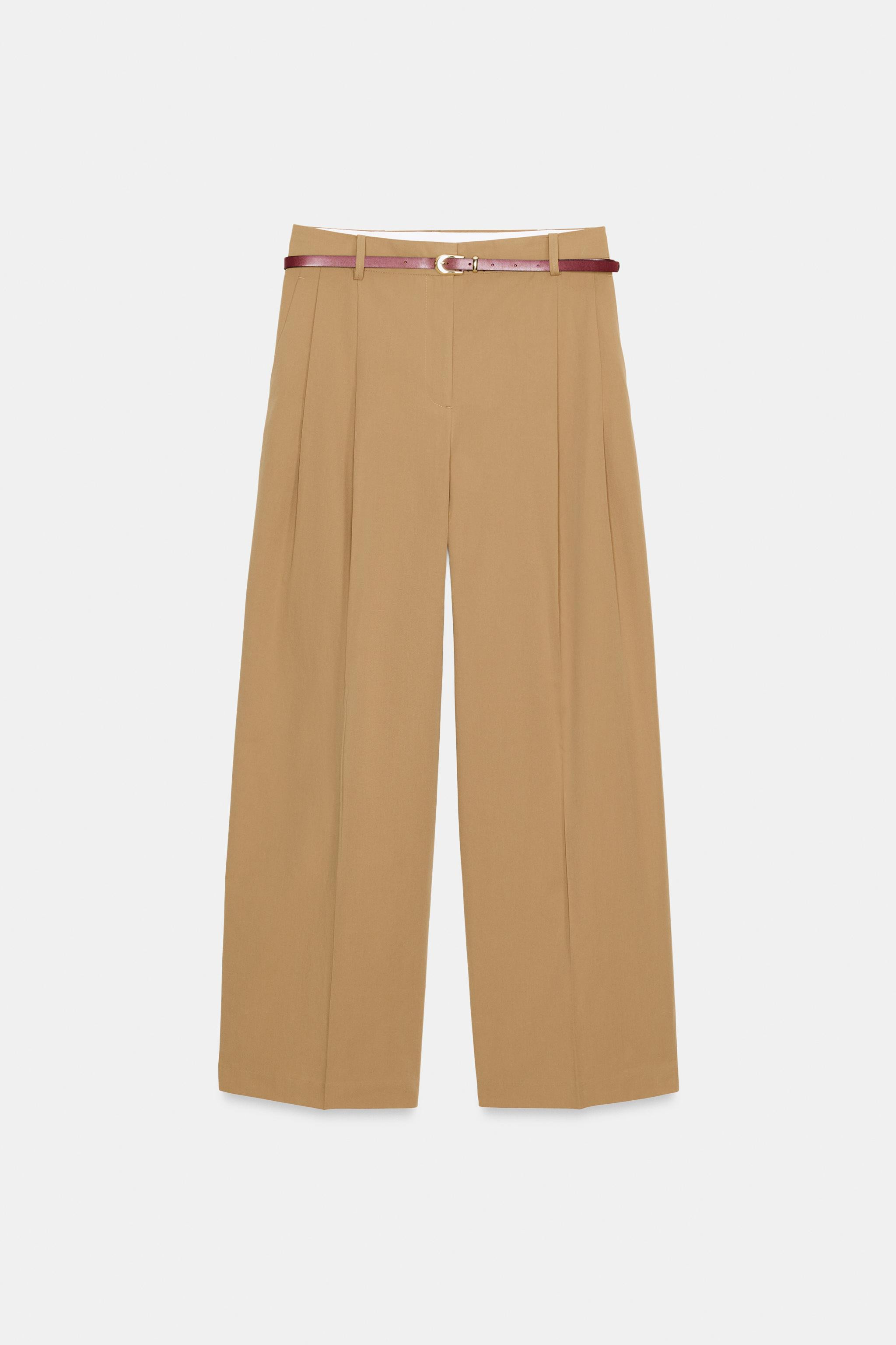 BELTED PLEATED PANTS | Zara US