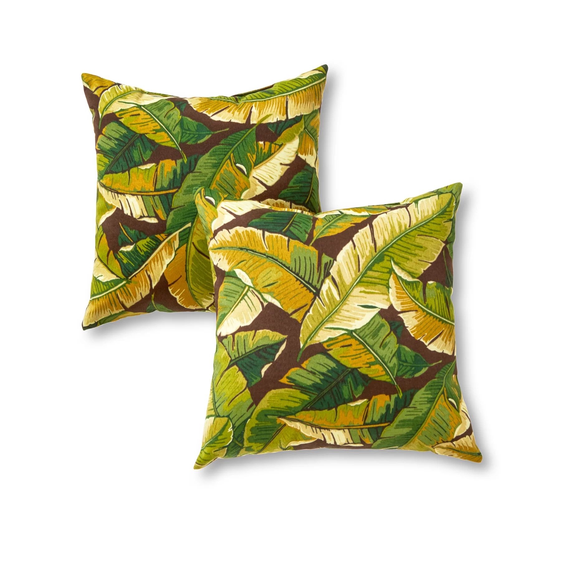 Greendale Home Fashions Palm Leaves 17 x 17 in. Outdoor Accent Pillow, Set of 2 | Walmart (US)