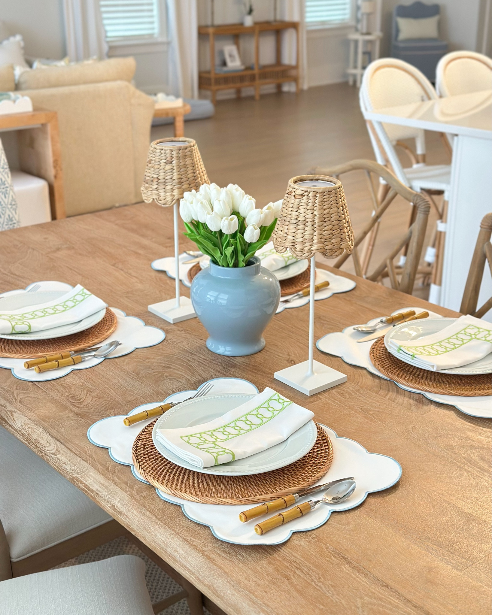 Spring tablescape with most decor from Amazon! 

Spring tablescape, spring decor, spring table, Easter table, Easter decor, Grandmillennial, Grandmillennial style, Grandmillennial decor, blue and green

#LTKStyleTip #LTKHome #LTKSeasonal