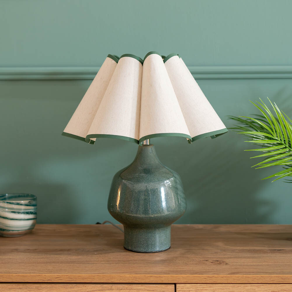 Jamie Green Ceramic Table Lamp | La Redoute (UK)