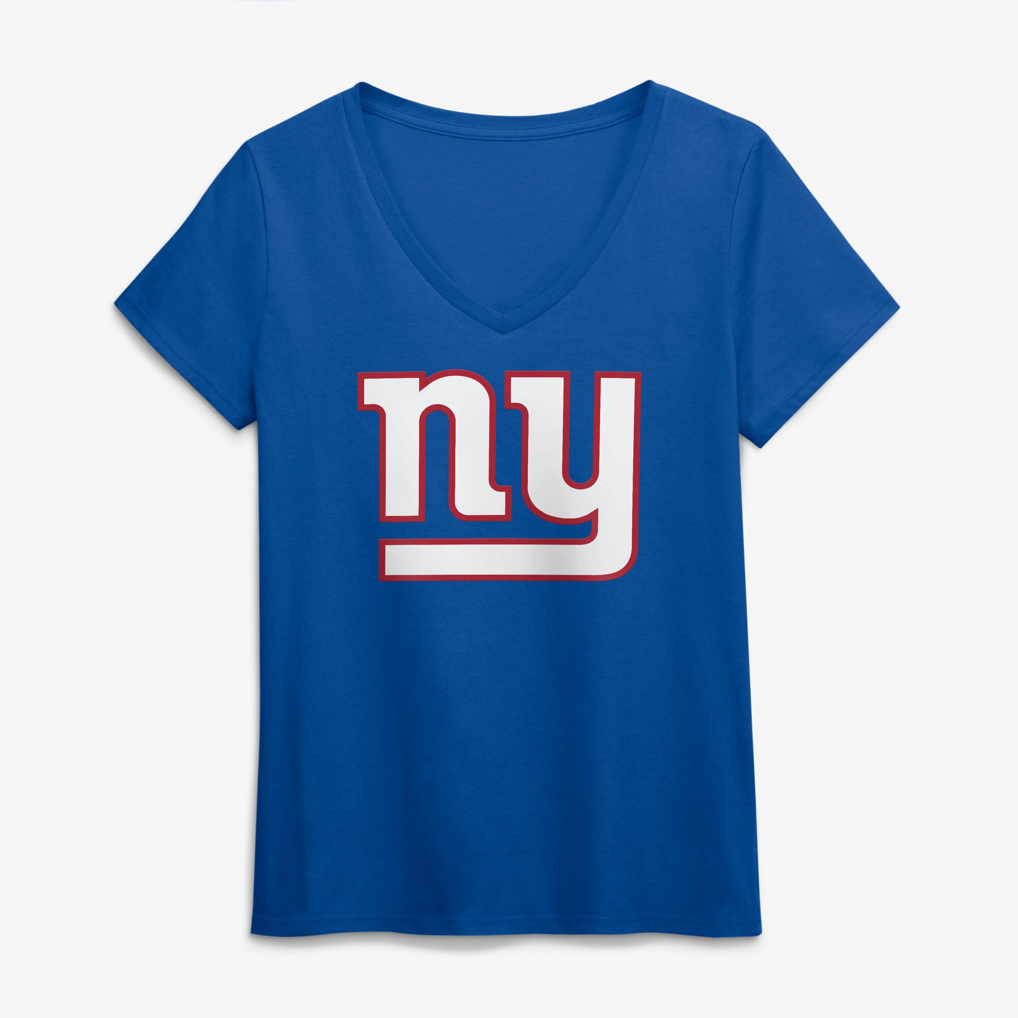 New York Giants Logo Athletic Women's Primary Logo V-Neck T-Shirt - Royal | Fanatics