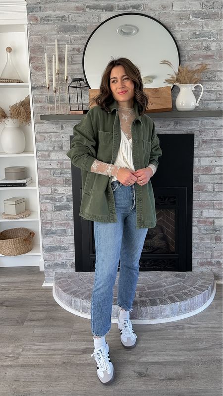 Sharing 5 ways to style your Sambas this spring. I think I could style this one for a casual work day!

SIZING:
• Wearing a small in this top
• Wearing a medium in the sweater tank
• Wearing my regular size in these jeans
• Wearing a small in this jacket - very oversized
• Wearing a kids size 6.5 in my Sambas sneakers which is equivalent to a women’s size 8

The perfect mom outfit, spring outfit idea, mom outfit idea, casual outfit idea, spring outfit, sambas outfit, style over 30, layered outfit idea, sneaker outfit idea, free people style

#momoutfit #dailyoutfits #dailyoutfitinspo #casualoutfitsdaily #momstyleinspo #styleover30 #sambasneakers #freepeoplestyle 

#LTKfindsunder100 #LTKshoecrush #LTKfindsunder50