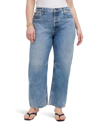 Madewell Women's The Darted Barrel-Leg Jean, Dobbins, 32 | Amazon (US)