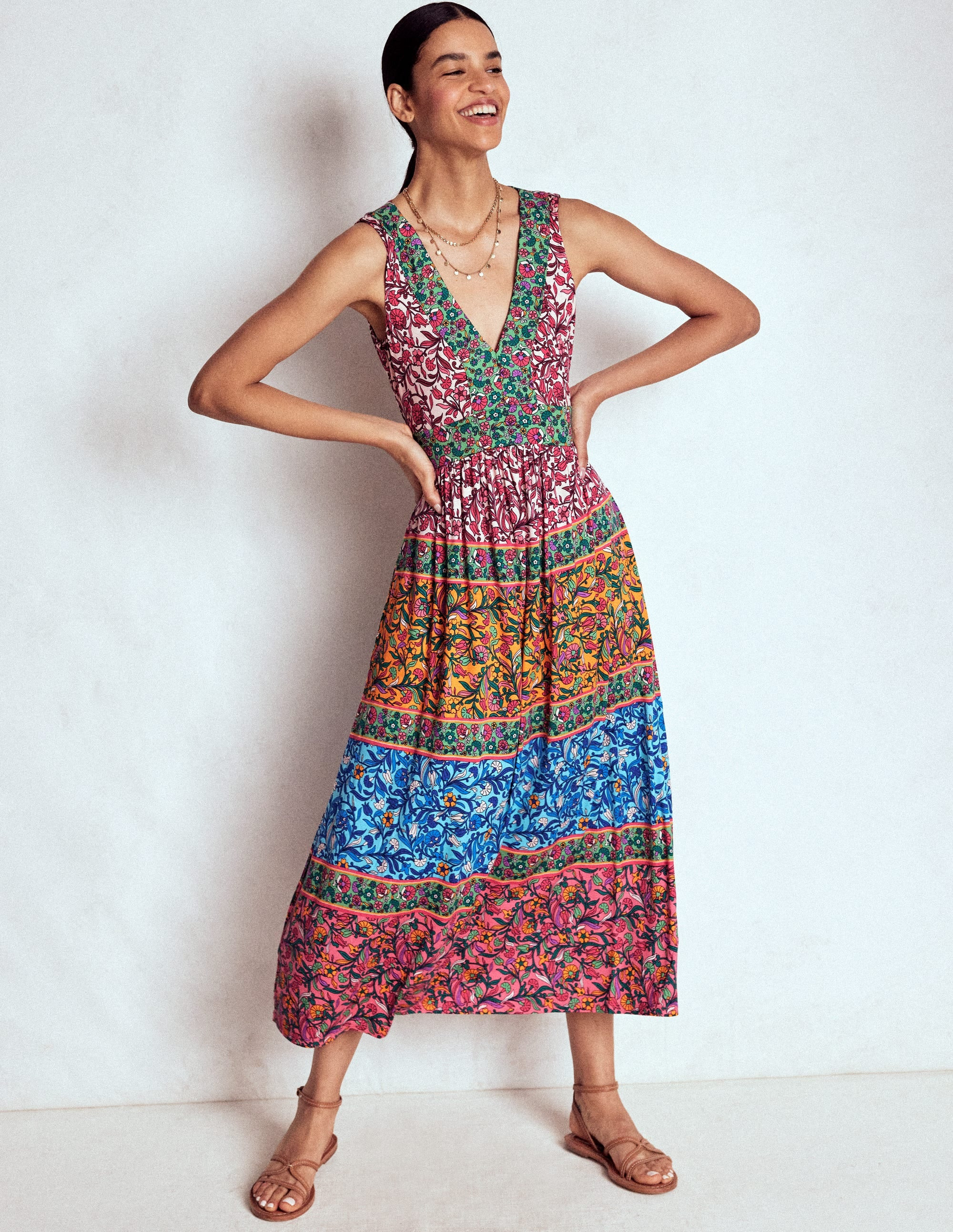 Olympia Jersey Maxi Dress-Multi, Enchanting Vine | Boden (US)