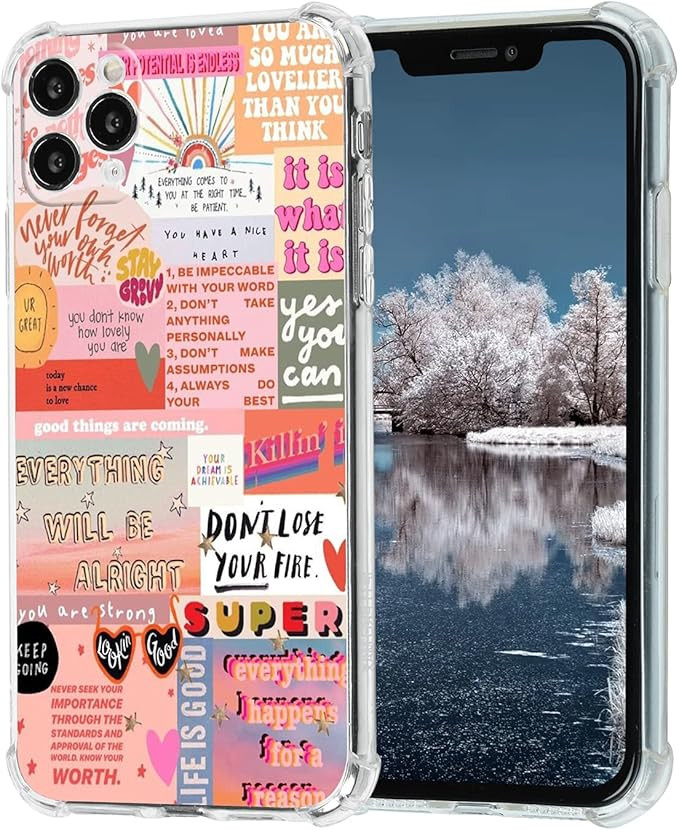 for iPhone 11 Pro Aesthetic Case,for iPhone 11 Pro Case for Girls Women,Christian Positive Motiva... | Amazon (US)