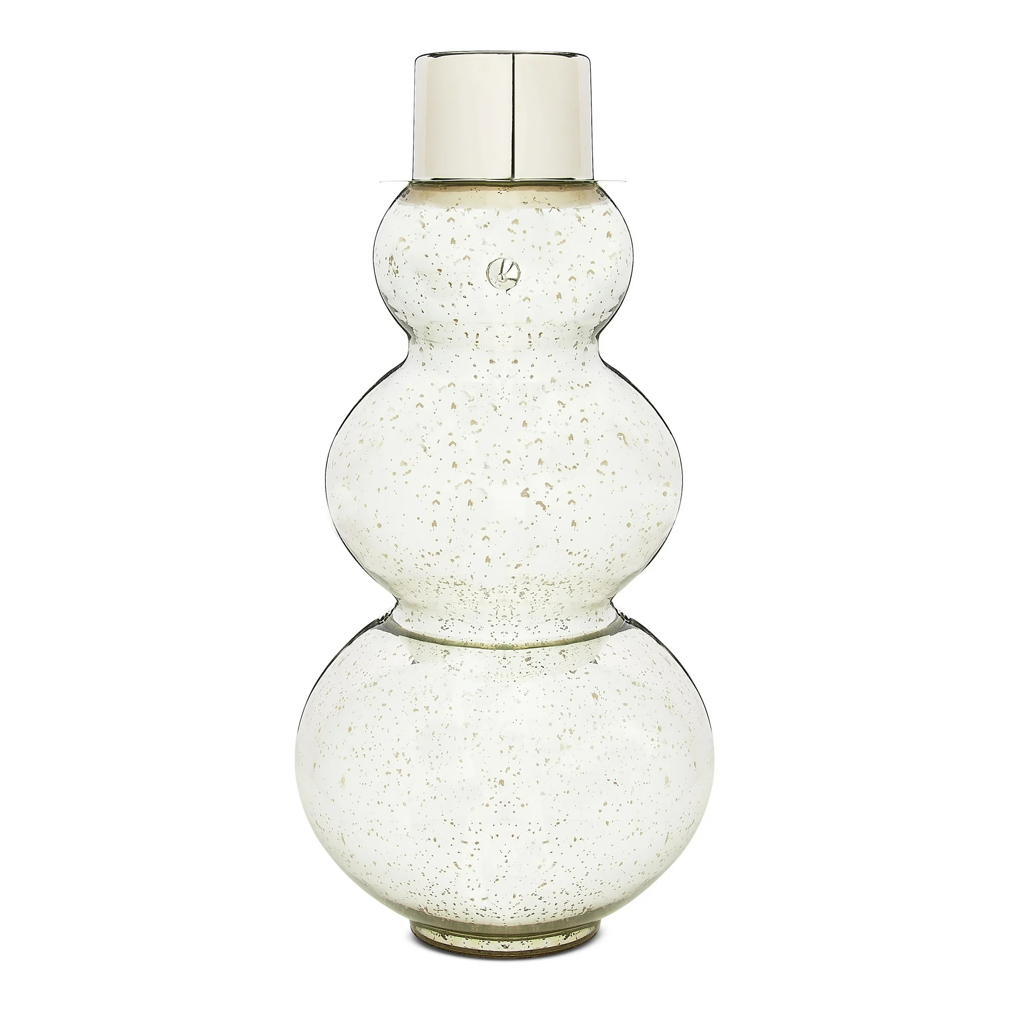 Glass and Metal Snowman Christmas Decoration, Silver, 30", by Holiday Time - Walmart.com | Walmart (US)