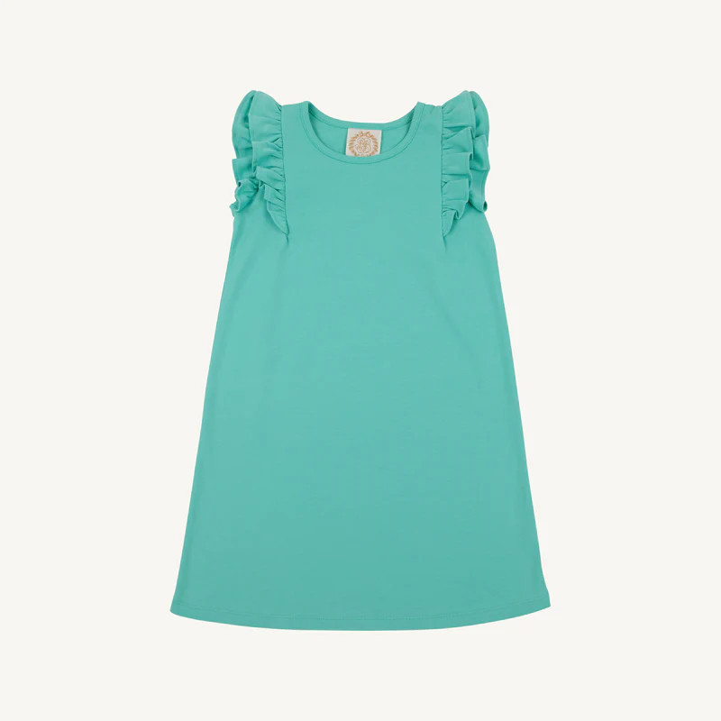 Ruehling Ruffle Dress - Turks Teal | The Beaufort Bonnet Company
