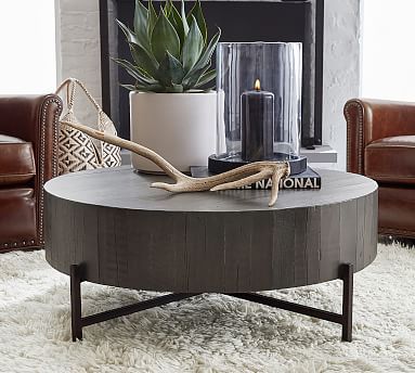 Fargo 40" Round Reclaimed Wood Coffee Table | Pottery Barn (US)