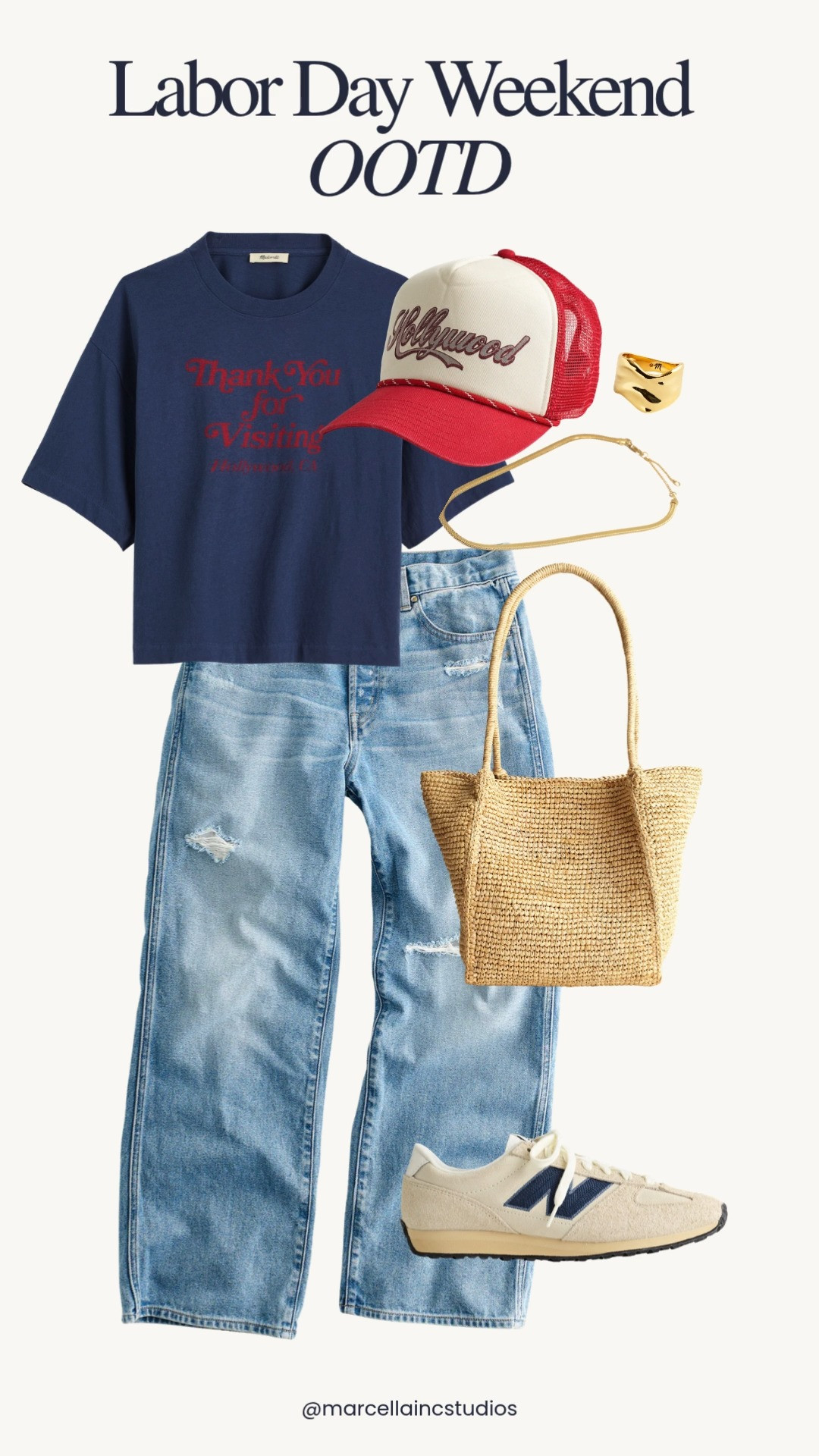 Madewell Sale! Cute Labor Day Weekend Outfit idea. #madewellsale #newbalance #denimoutfit 

 #LTKxMadewell #LTKootd #LTKSaleAlert