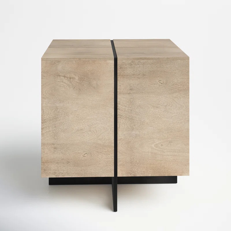 Levis 23'' Tall Solid Wood Cross Legs End Table | Wayfair North America