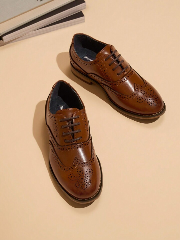 Boy's  Classic Oxfords Wingtip Dress Shoes | SHEIN USA | SHEIN