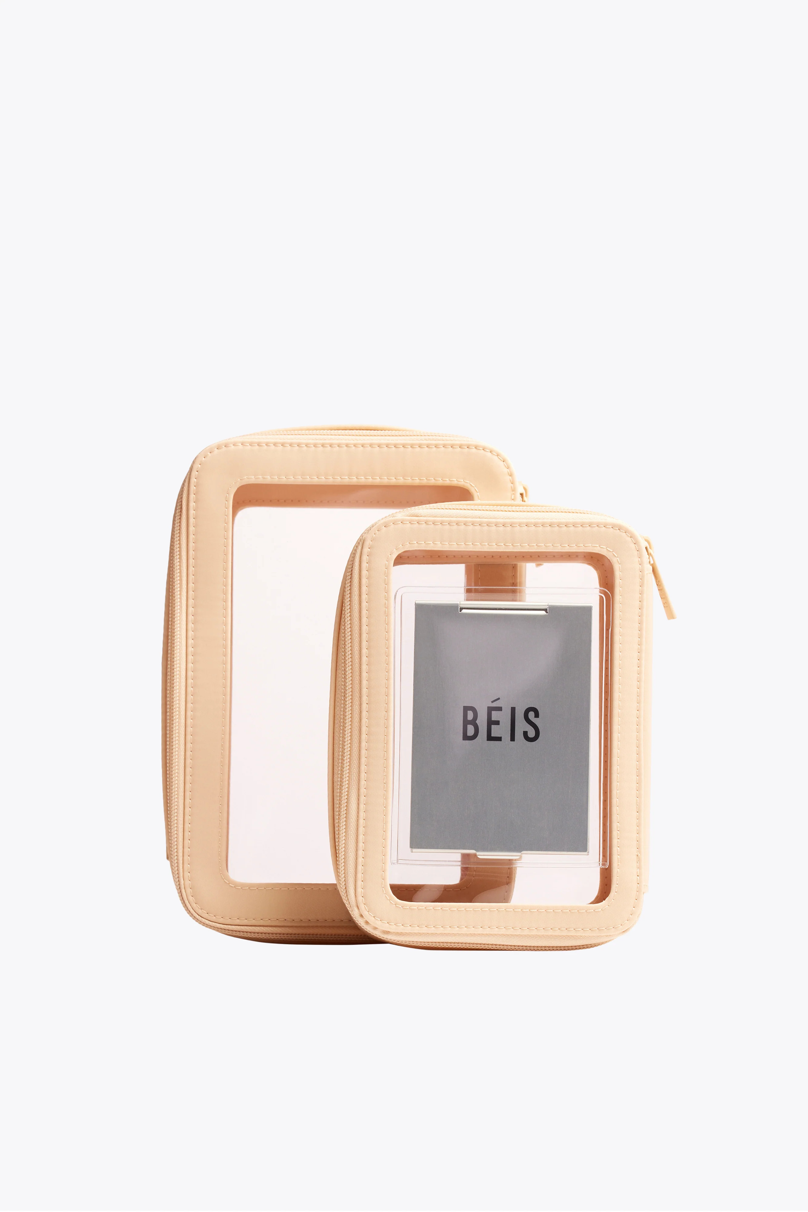 The In Flight Cosmetic Set in Beige | BÉIS Travel