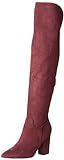 NINE WEST Women's Goforit2 Over-The-Knee Boot, Burgundy Suede, 5.5 | Amazon (US)