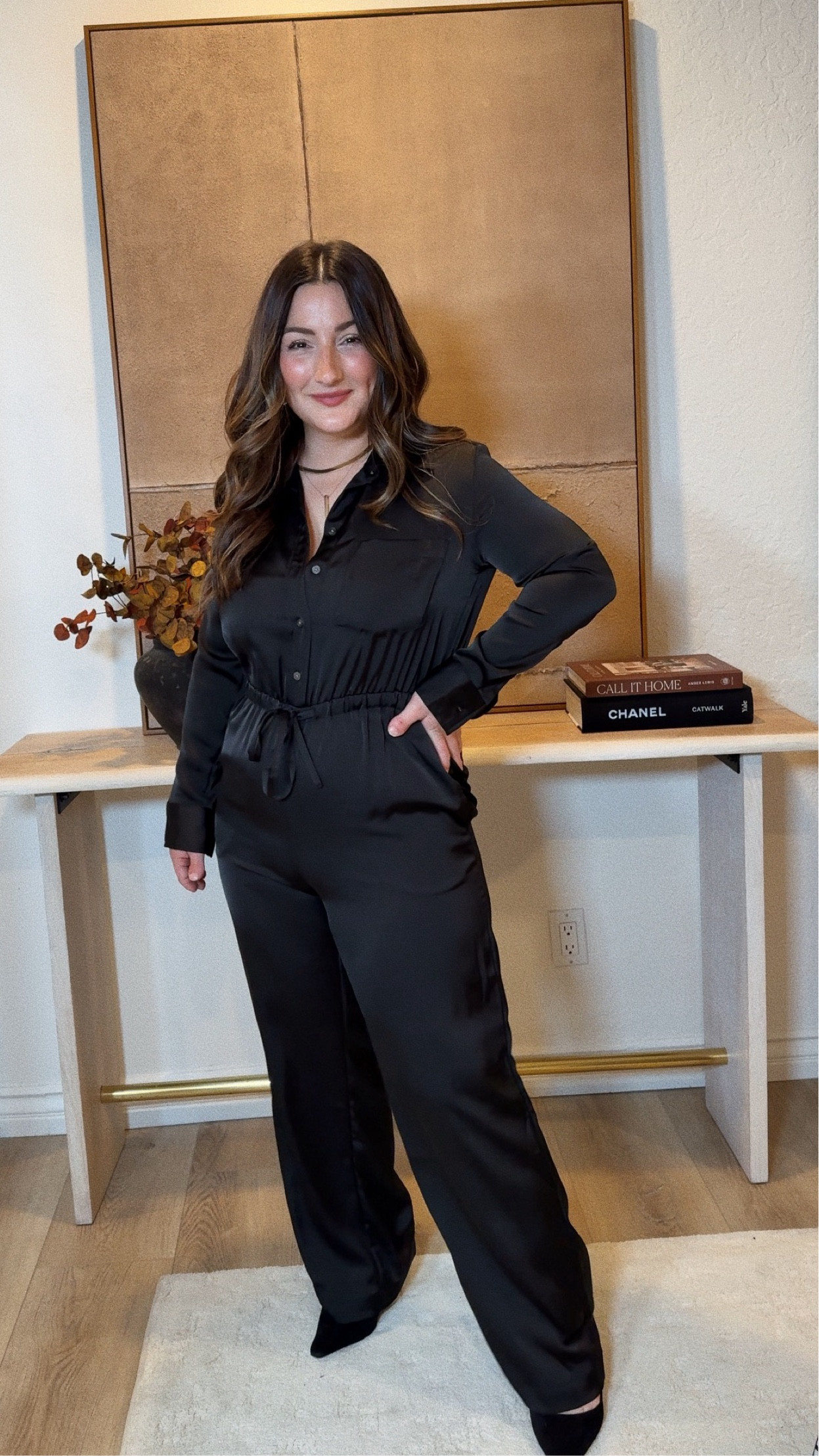 Obsessing over everything from
@gap and the new holiday collection!! 
This satin jumpsuit is the perfect item in your closet for every holiday event this season!!

Wearing an xs petite (probably should have done my normal size small) 

I love that Gap has petite friendly options that are perfect for every occasion!! #ad #howyouweargap 