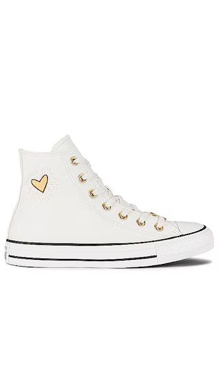 Chuck Taylor All Star Radiating Love Sneaker in Vintage White, White, & Back Alley Brick | Revolve Clothing (Global)