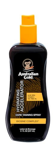 Australian Gold Dark Tanning Accelerator Spray Gel, 8 Ounce | Moisturize & Hydrate Skin | New Packaging Same Great Formula (a70003) | Amazon (US)