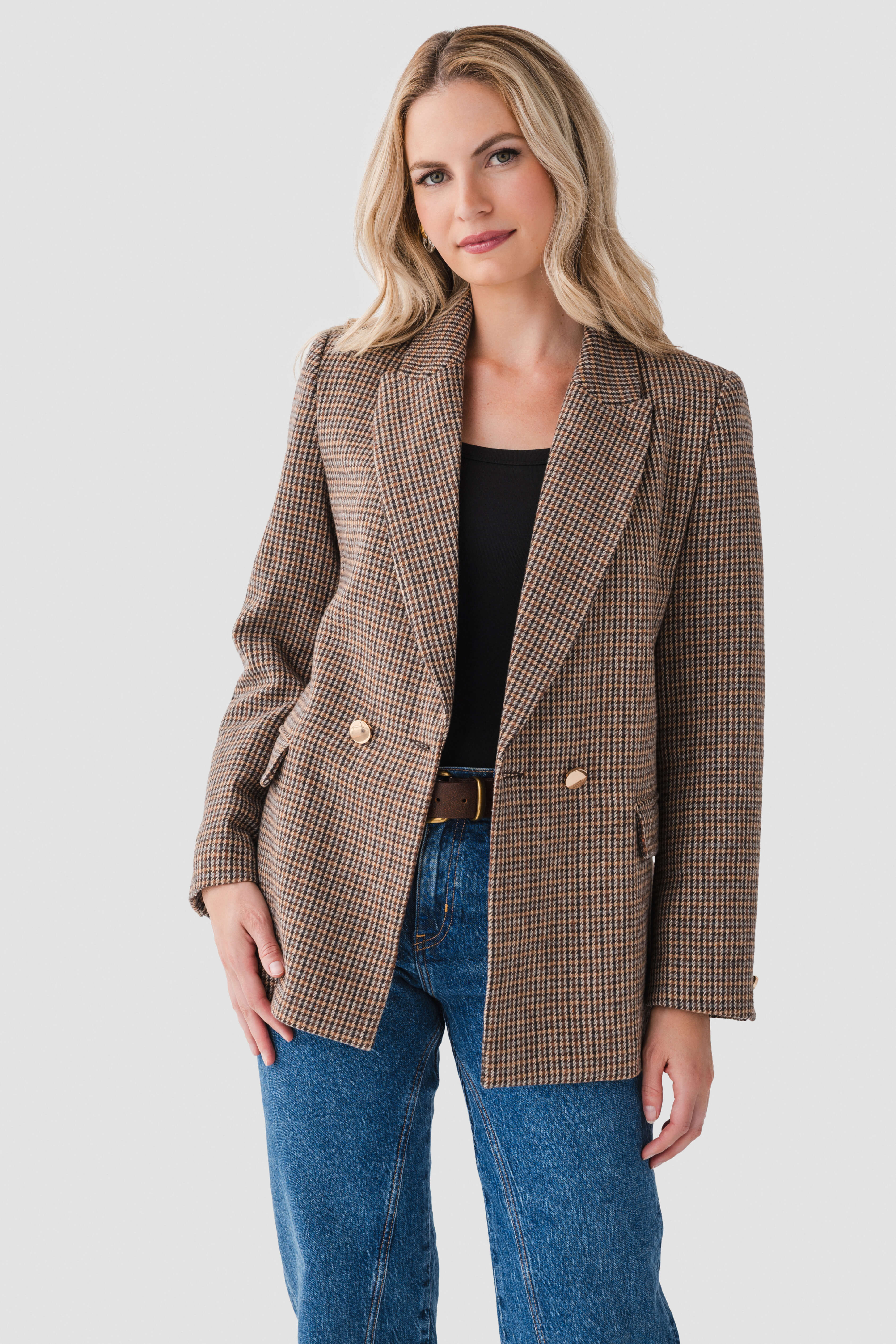 Molly Bracken Houndstooth Blazer | Social Threads