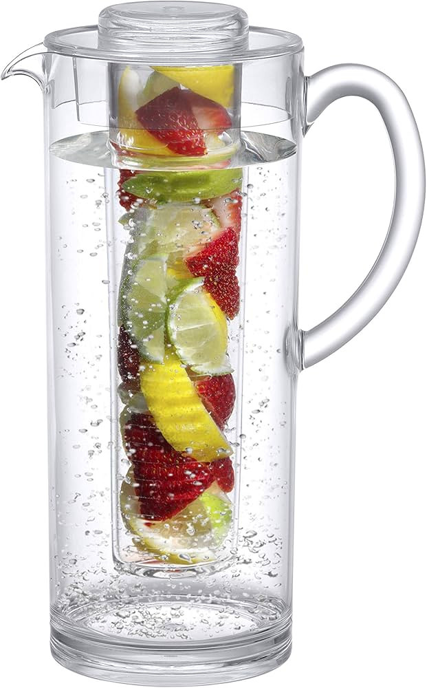 Prodyne Trim Fruit Infusion Pitcher, 60 oz, Clear | Amazon (US)