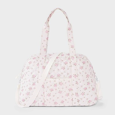 Girls' Floral Quilted Duffel Bag - Cat & Jack™ Pink | Target