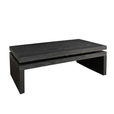Modern Rustic Wood Coffee Table – Rectangular Living Room Center Table With Floating Top Design 47.6" L * 23.6" W * 16.3" H | Wayfair North America
