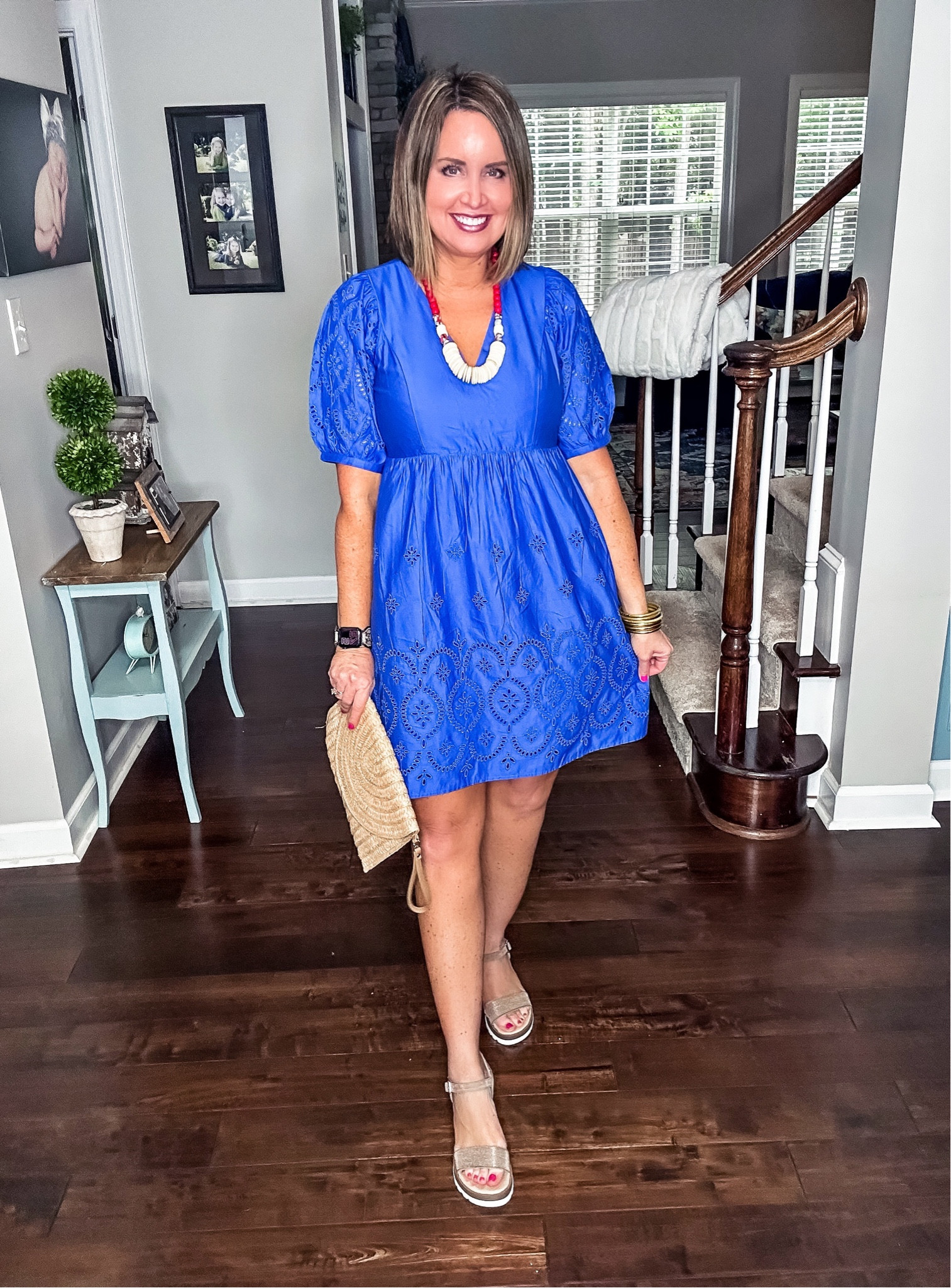 Royal Blue Eyelet Dresses