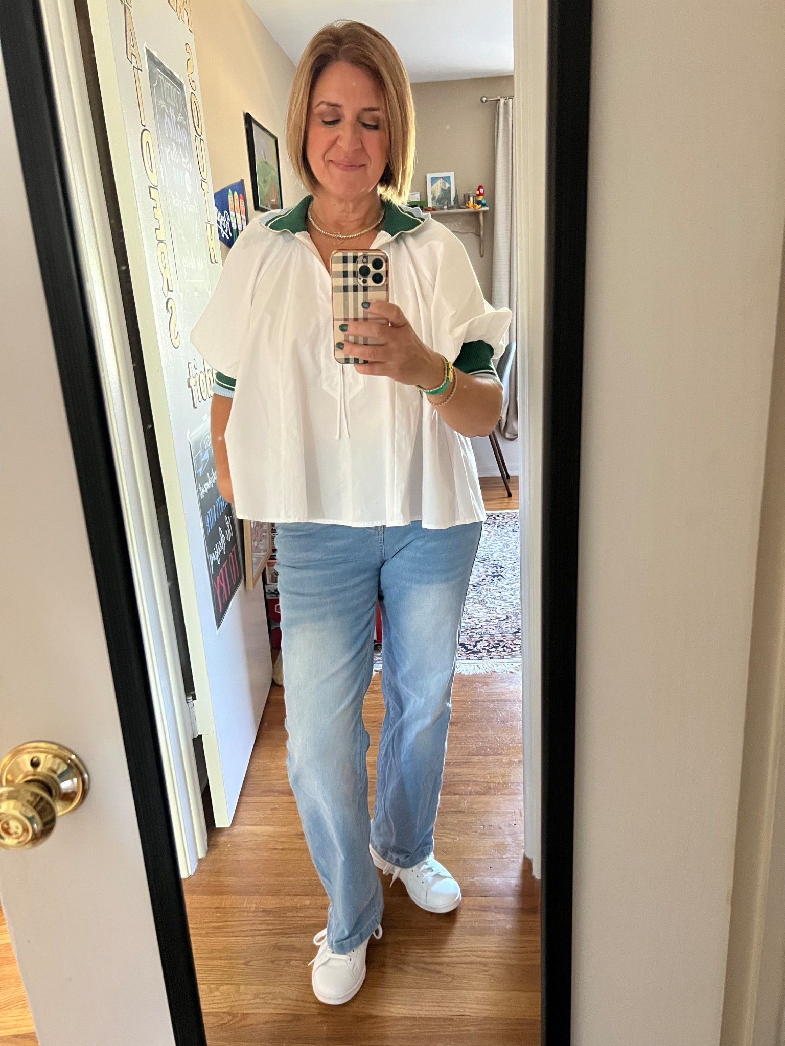 School colors meets chic top! Perfect for a home football game! And it received so many compliments! A must have!! #LTK #LTKOver50 #LTKFall 