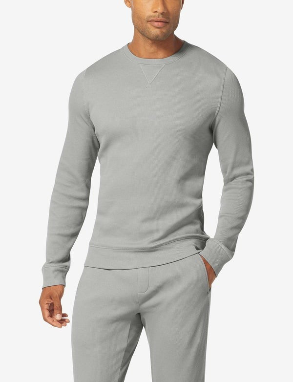 Men's Waffle Lounge Crew Neck Sweatshirt | Tommy John