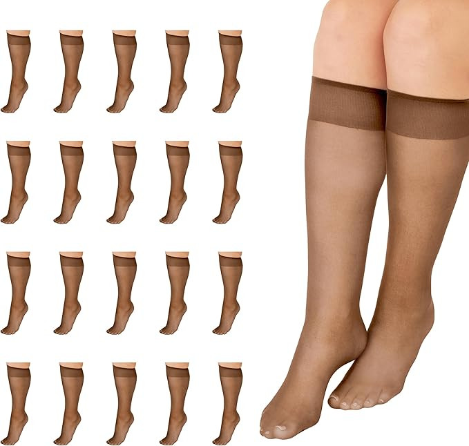 L'eggs Everyday Knee-Highs, Sheer Toe Plus, 100% Nylon, One Size | Amazon (US)