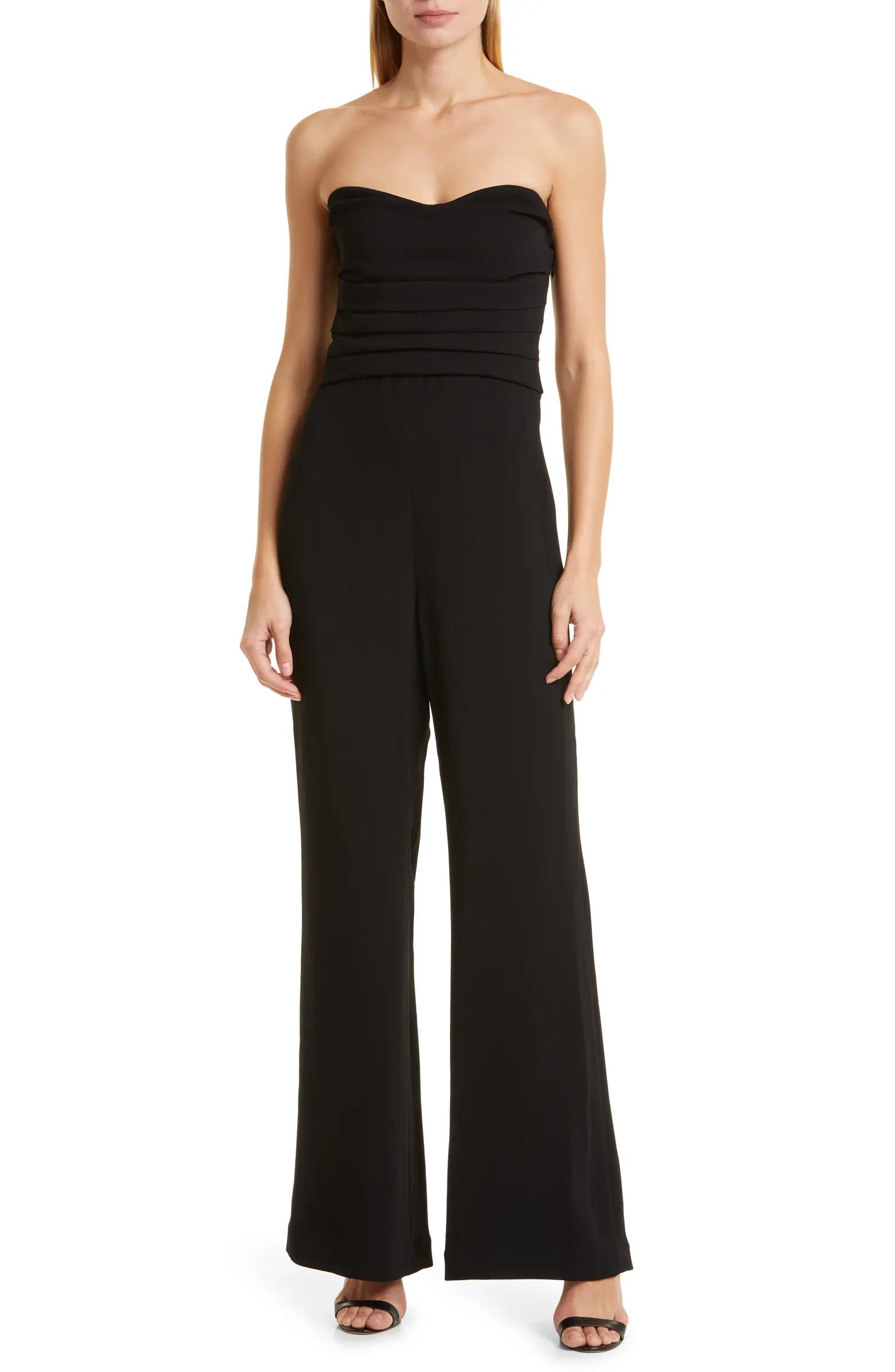 Jonathan Simkhai Rebecca Strapless Pleated Jumpsuit | Nordstrom | Nordstrom