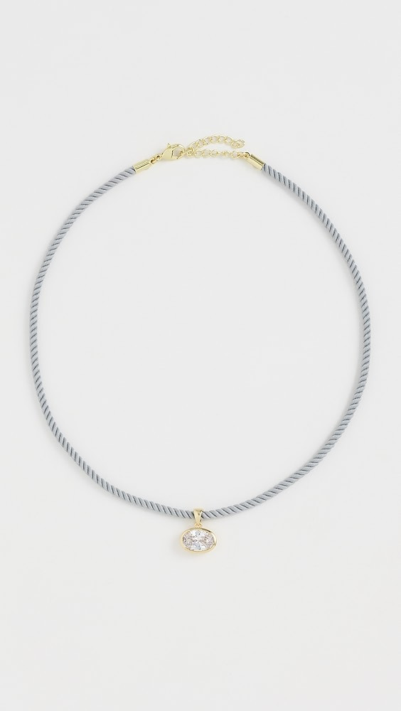 Bezel Charm & Colored Rope Necklace | Shopbop