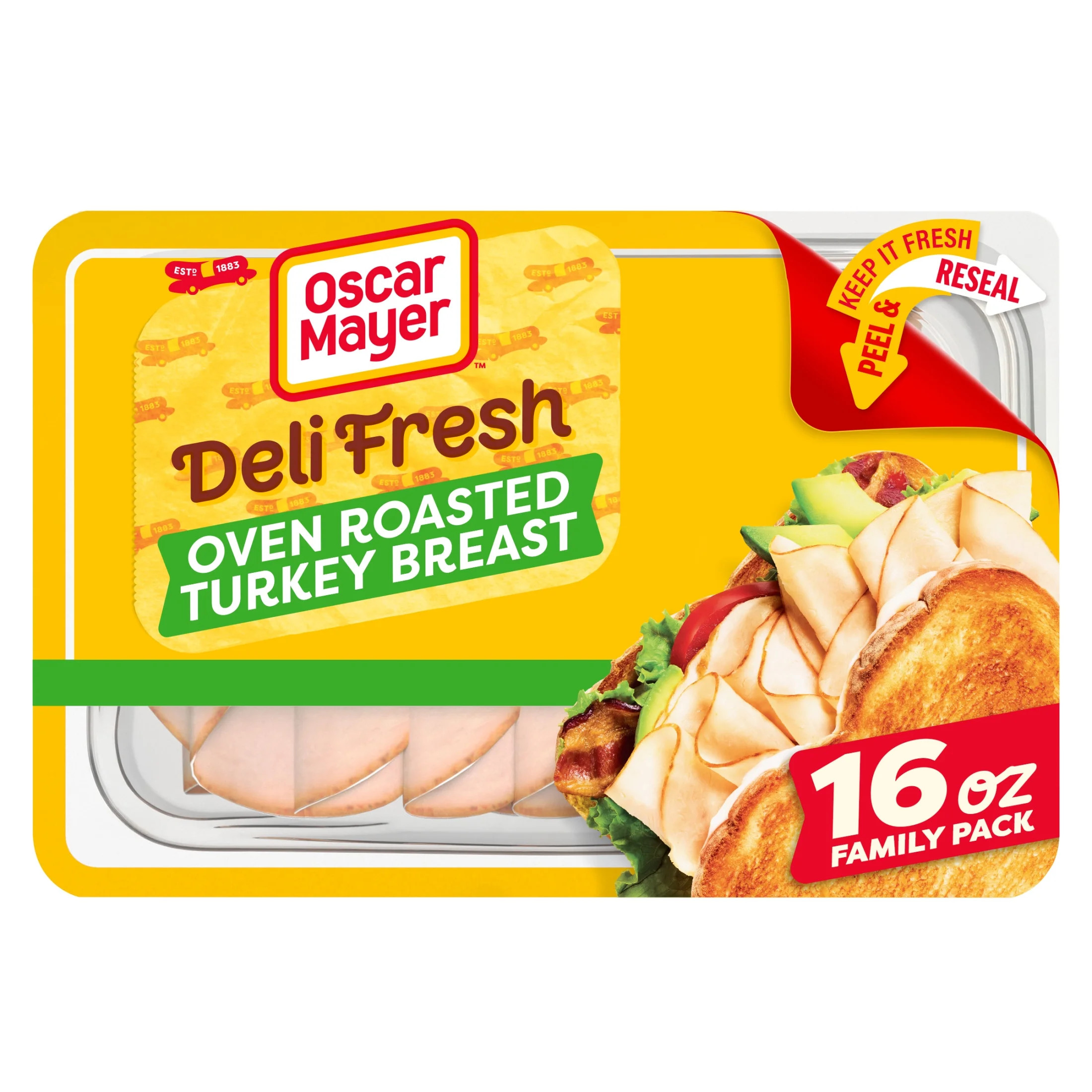 Oscar Mayer Deli Fresh Oven Roasted Turkey Breast, 16 oz Family Pack | Walmart (US)