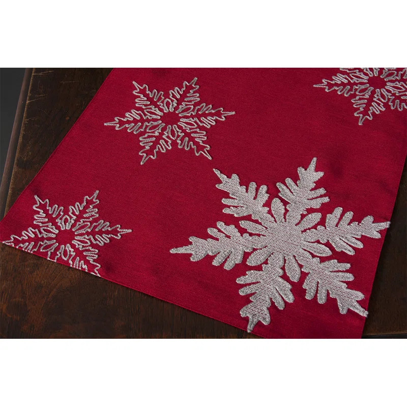 Rectangular Floral Christmas Table Runner | Wayfair North America