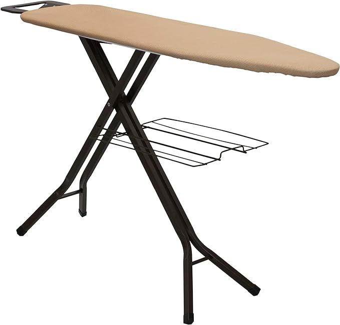 Household Essentials Bronze Deluxe Ironing Board with Iron Rest and Clothes Rack | Amazon (US)
