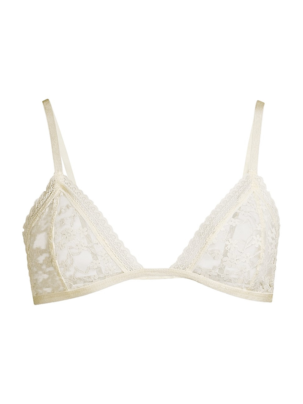 Women's Daisy Lace Bralette - Ivory - Size XL | Saks Fifth Avenue