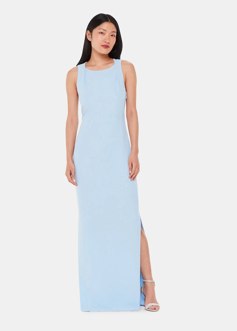 Whistles Light Blue Tie Back Maxi Dress | Chic Wedding Style | Whistles UK | | Whistles
