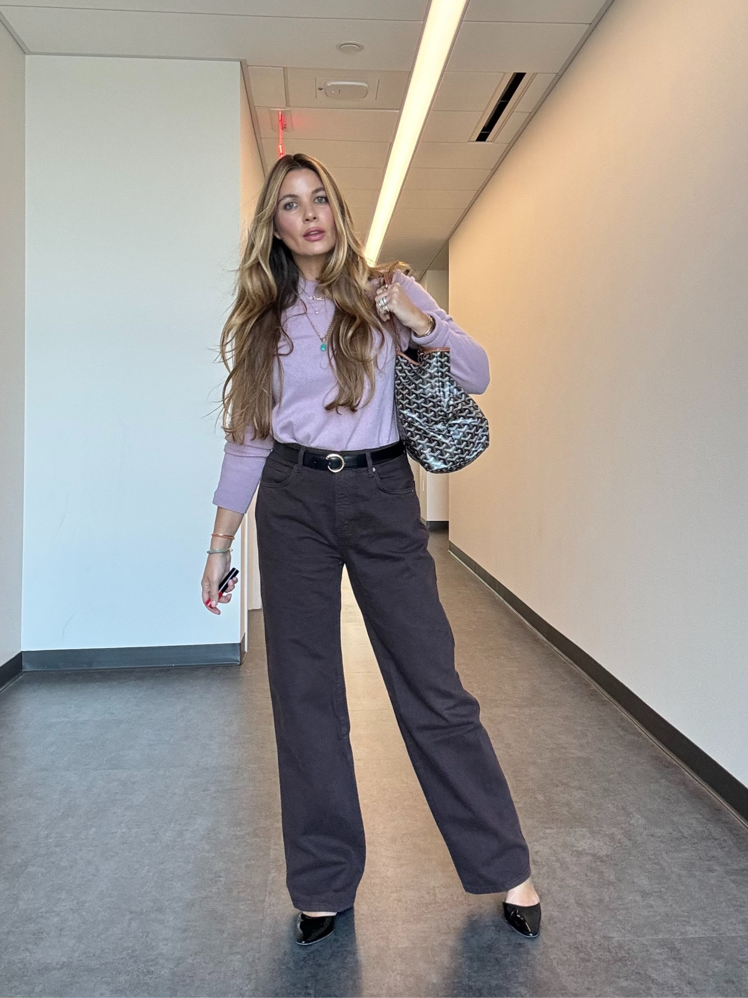 OOTD on campus. 
Sweater: medium 
Pants: 28 (sized up for an extra long, relaxed look) 
Shoes: TTS
Lipstick: 503

#LTKWorkwear #LTKBeauty #LTKGiftGuide