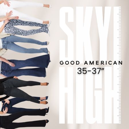 I’m a little sad that not all the “sky high” denim options are available for us tall tall babes. But I’ve done the digging to figure out which ones are available in inseams 35”+