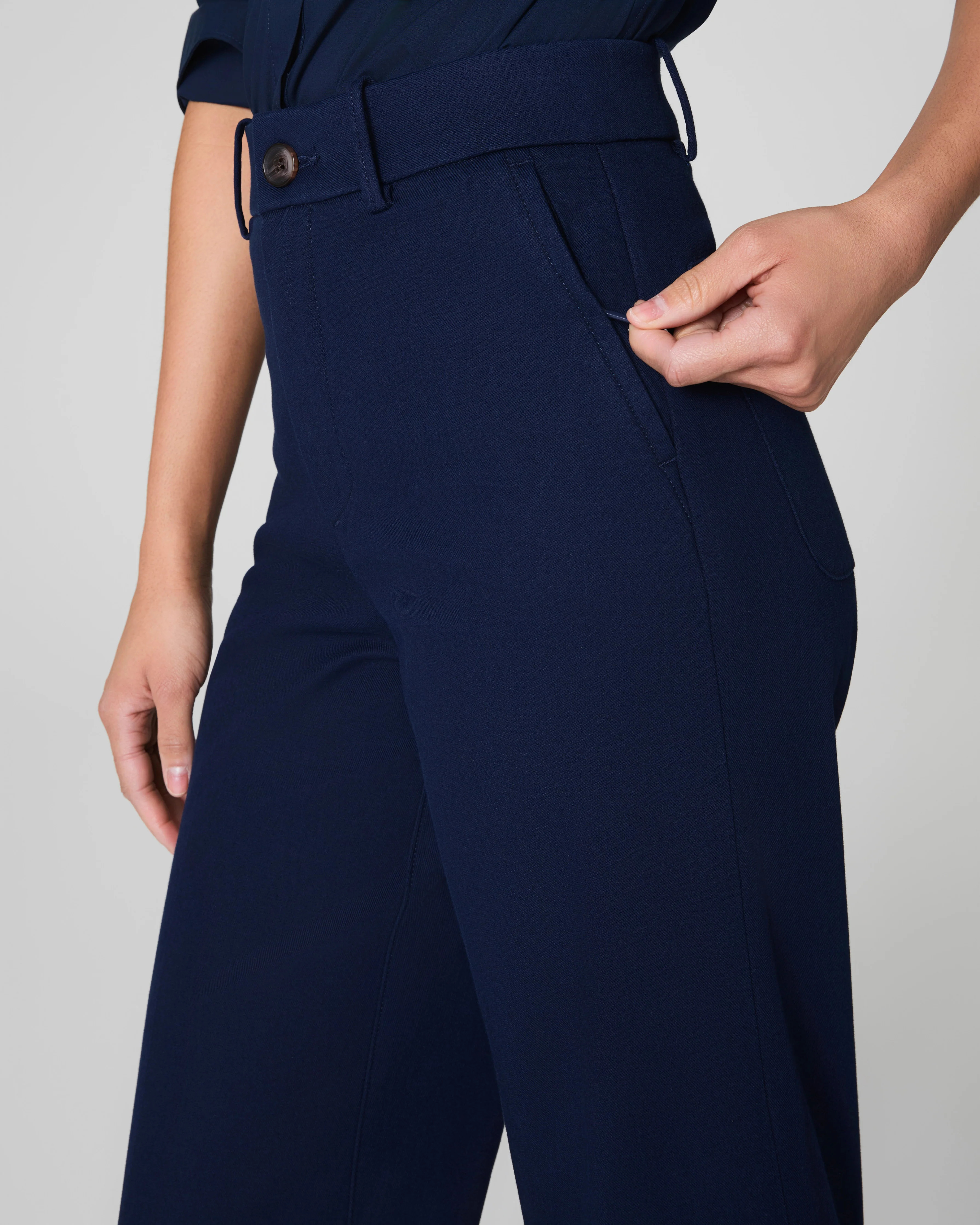 SPANXsupersmooth™ Stretch Twill Cropped Wide Leg Pant | Spanx