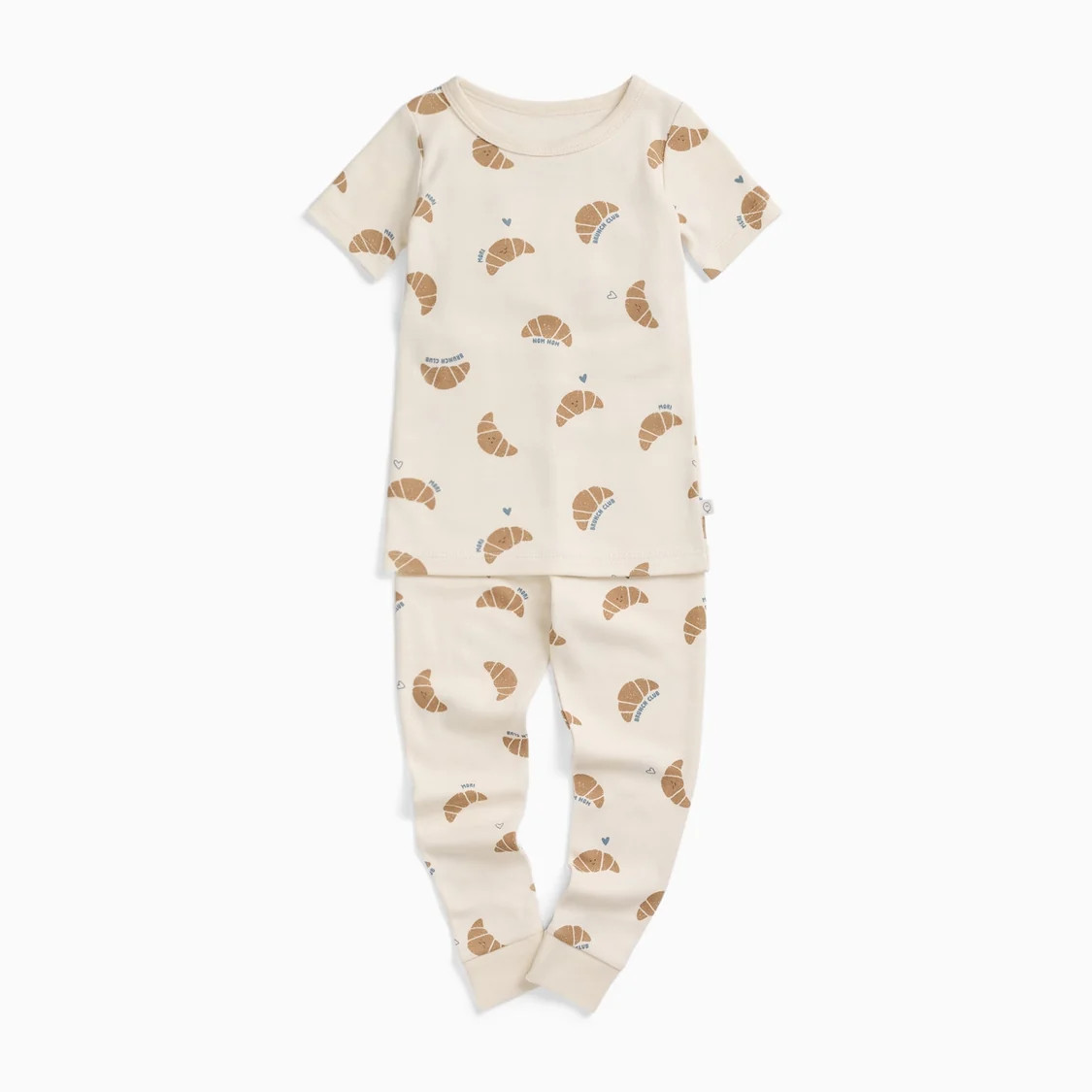 Petit Croissant Short Sleeve Pajama Set | Baby Mori (US)