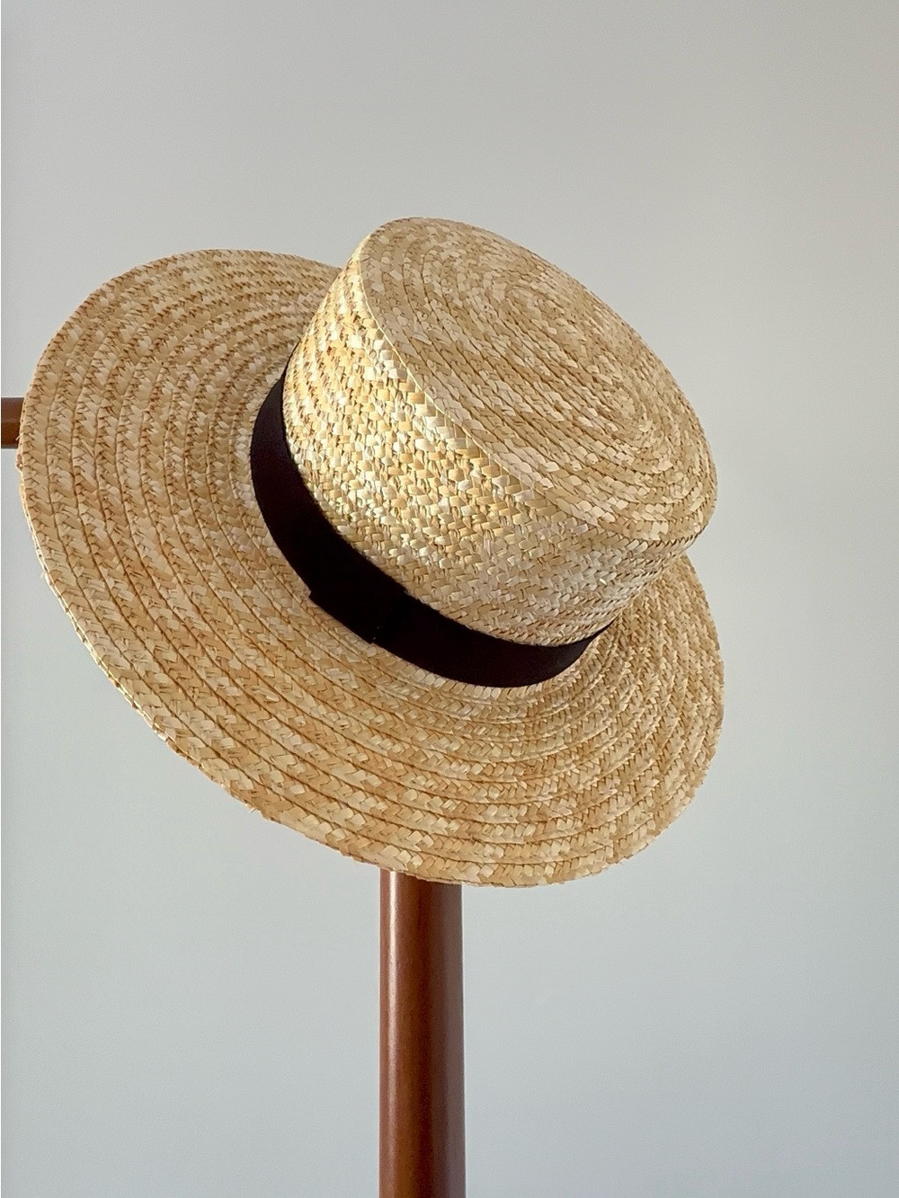 Straw Boater Hat with Black Band - Women\u2019s Summer Hat | Poshmark