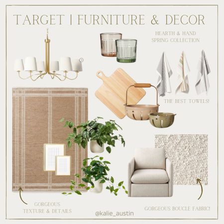 Great new collection from Hearth & Hand! Ordered the colored glasses, flour sack towels and of course the faux plants! Excited to freshen things up for spring! 


#target #home #homedecor #kitchen #frame #towels #chandlier #lights #rug #furniture #chair #boucle #spring #springrefresh #decor 

#LTKfindsunder100 #LTKfindsunder50 #LTKhome