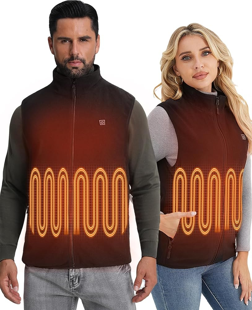 Heated Vest for Men and Women (Battery Pack Included), Fleece Heated Jackets for Men and Women | Amazon (US)
