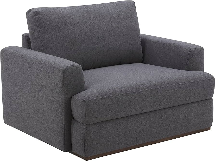 Amazon Brand – Rivet Modern Living Room Accent Chair, 46.5"W, Graphite | Amazon (US)
