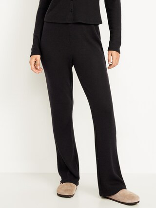 High-Waisted Cozy Waffle Flare Pants | Old Navy (US)