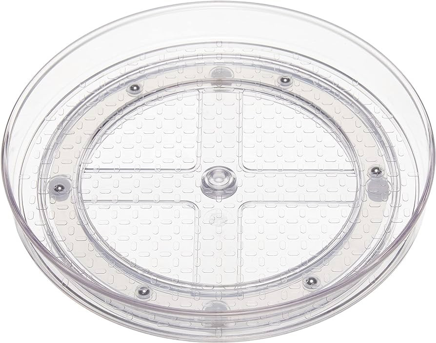 Amazon Basics Clear Lazy Susan Turntable Organiser, 22.9 cm, 2-Pack | Amazon (UK)