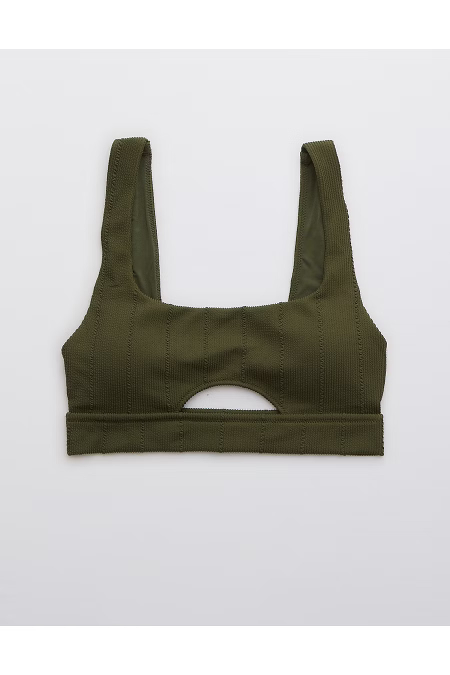 Aerie Crinkle Cut Out Scoop Bikini Top | American Eagle Outfitters (US & CA)