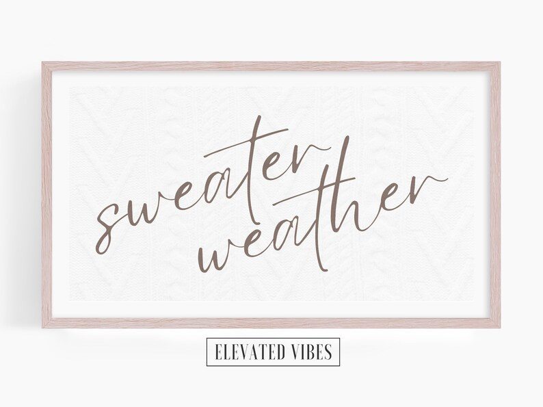 Winter Samsung Frame TV Art, Sweater Weather, Typography, Winter tv Art, Digital tv Art, Digital ... | Etsy (US)