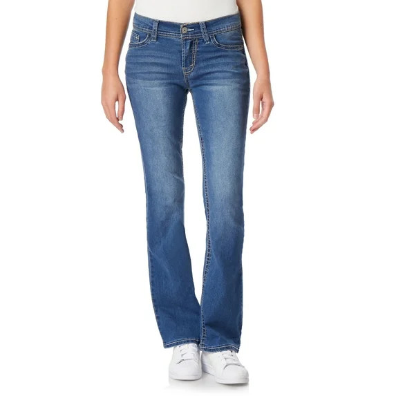 WallFlower Women's Legendary Bootcut Mid-Rise Insta Stretch Juniors Jeans (Standard and Plus) | Walmart (US)